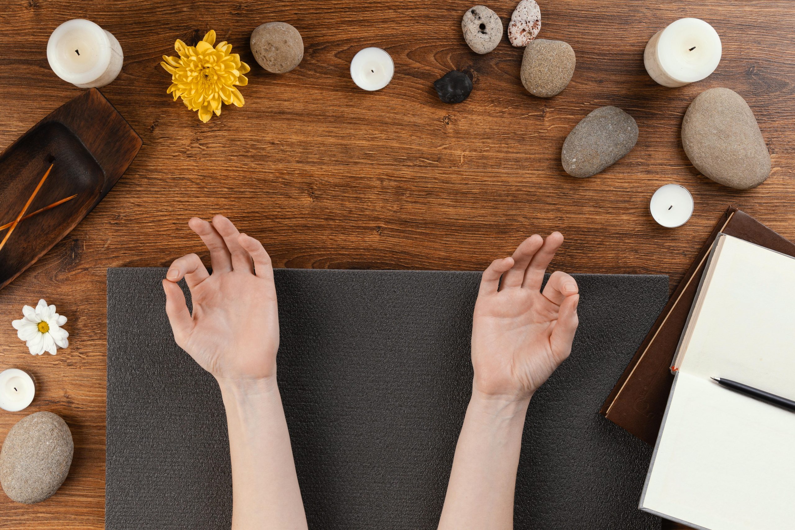 top view meditation session
